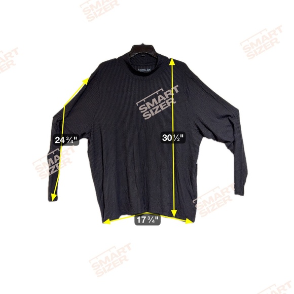 Rachel Zoe Sweater 3X Women's Ribbed Long Sleeve Shirt Top Black - Picture 9 of 9